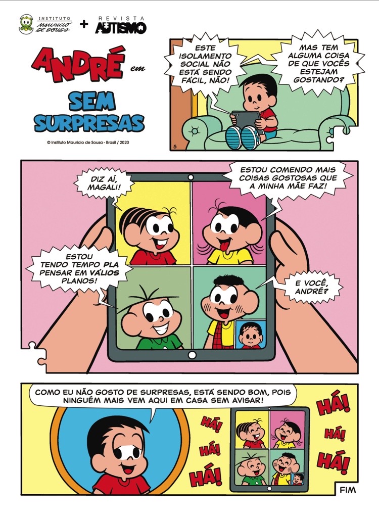 André e a Turma da Mônica em: Sem surpresas — Revista Autismo