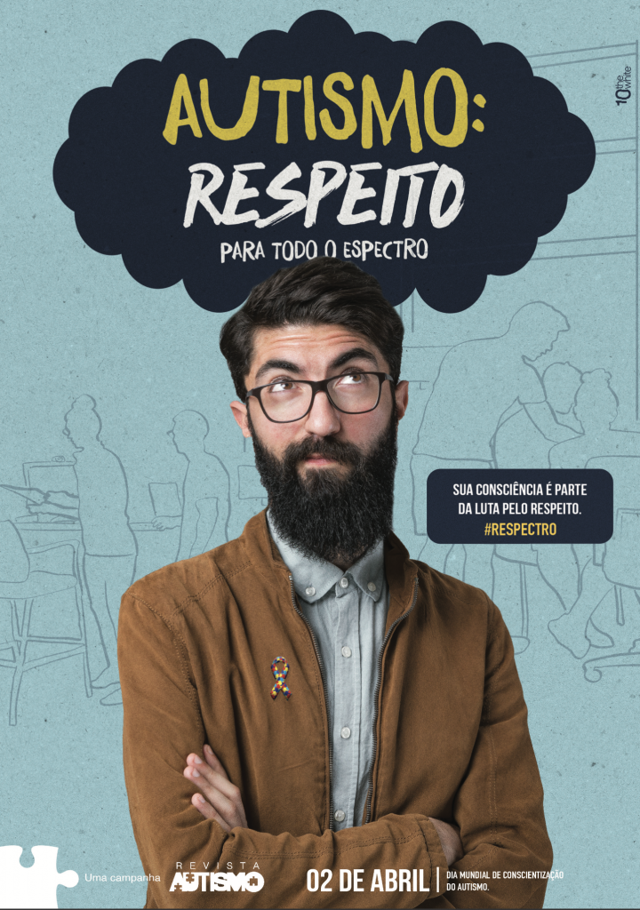 Cartaz da campanha nacional 2020 da Revista Autismo para o Dia Mundial de Conscientização do Autismo