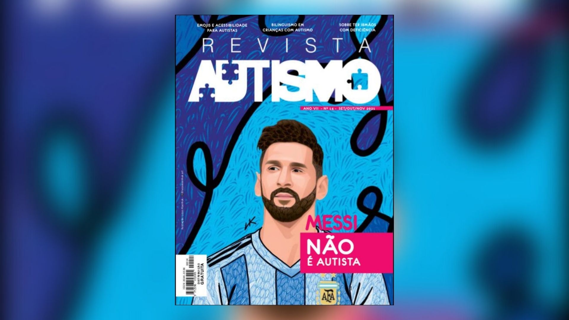 Artista autista, Lucas Ksenhuk é autor de capa de edição 14 da Revista Autismo — Canal Autismo / Revista Autismo