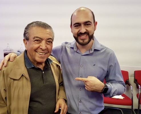 Mauricio de Sousa e Francisco Paiva Junior, editor-chefe da Revista Autismo