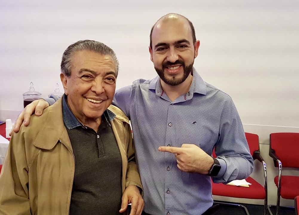 Mauricio de Sousa e Francisco Paiva Junior, editor-chefe da Revista Autismo