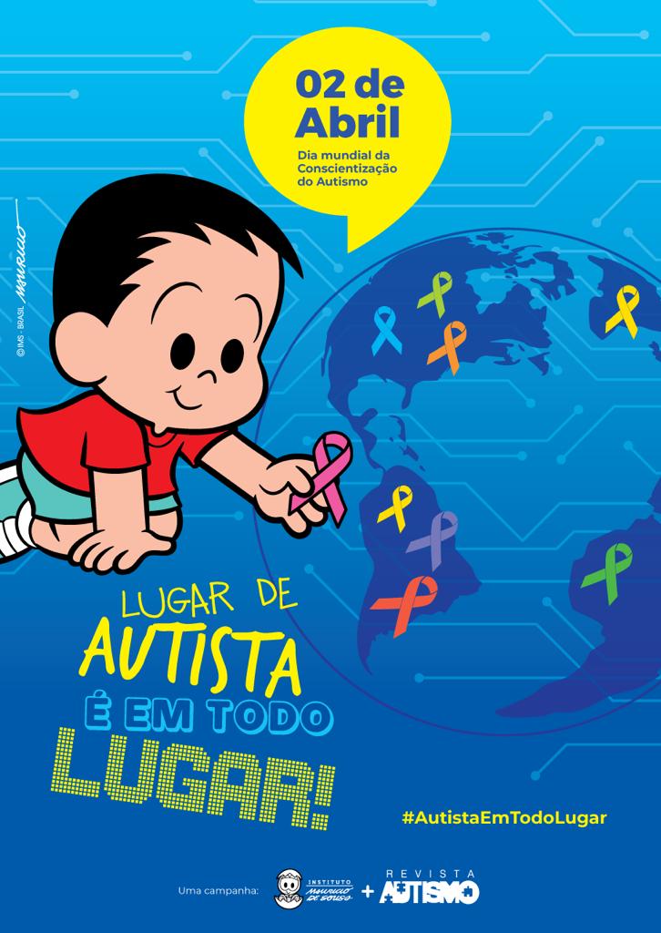 Cartaz da campanha 2022 do Dia Mundial de Conscientização do Autismo - Canal Autismo / Revista Autismo