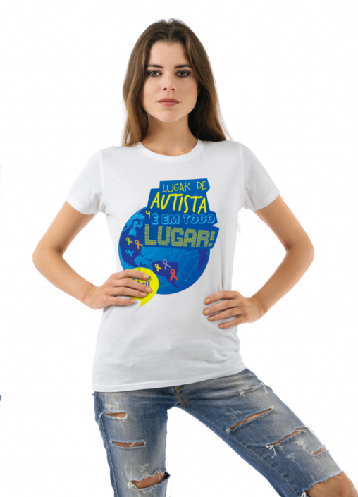 Modelo de camiseta para ser confeccionada para o Dia Mundial de Conscientização do Autismo 2022 - Canal Autismo / Revista Autismo