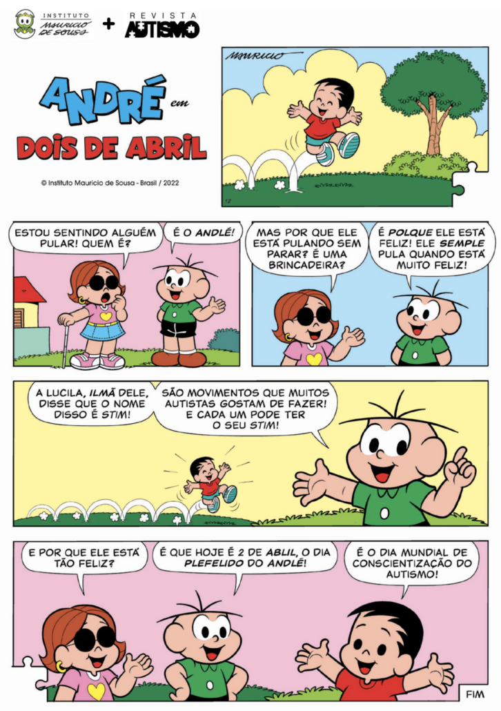 HQ do André e a Turma da Mônica: "Dois de Abril" — Canal Autismo / Revista Autismo