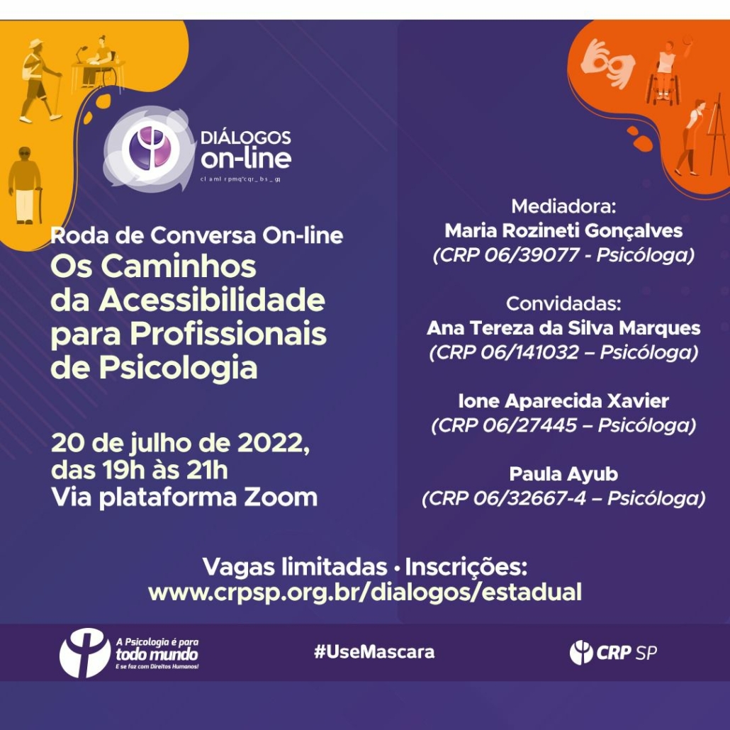 CRP SP lança guia de acessibilidade para profissionais de psicologia — evento — Canal Autismo / Revista Autismo