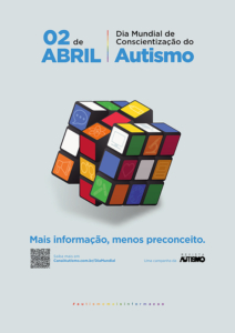 Cartaz da campanha 2023 para o Dia Mundial de Conscientização do Autismo — Canal Autismo / Revista Autismo