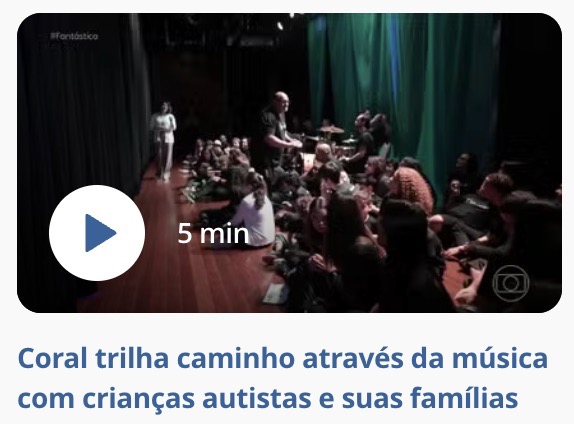 Coral trilha caminho através da música com crianças autistas e suas famílias