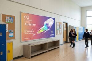 Exemplo de aplicação do banner da campanha nacional para o Dia Mundial da Conscientização do Autismo 2026 - Canal Autismo / Revista Autismo