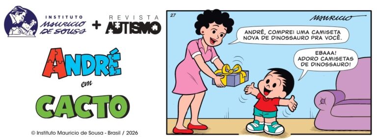 André e a Turma da Mônica em: Cacto — Canal Autismo / Revista Autismo